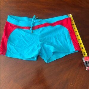Red and Blue Athletic Shorts